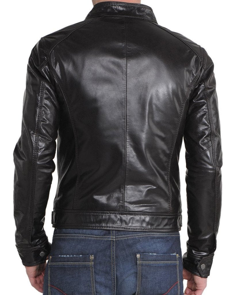 BLOUSON EN CUIR POUR HOMME