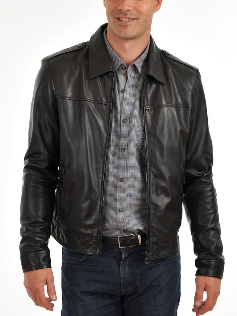 MEN LEATHER JACKET TLF 107