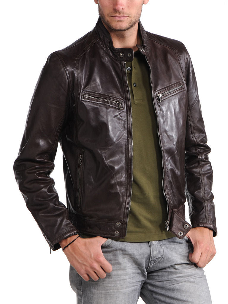MEN LEATHER JACKET TLF 111 a