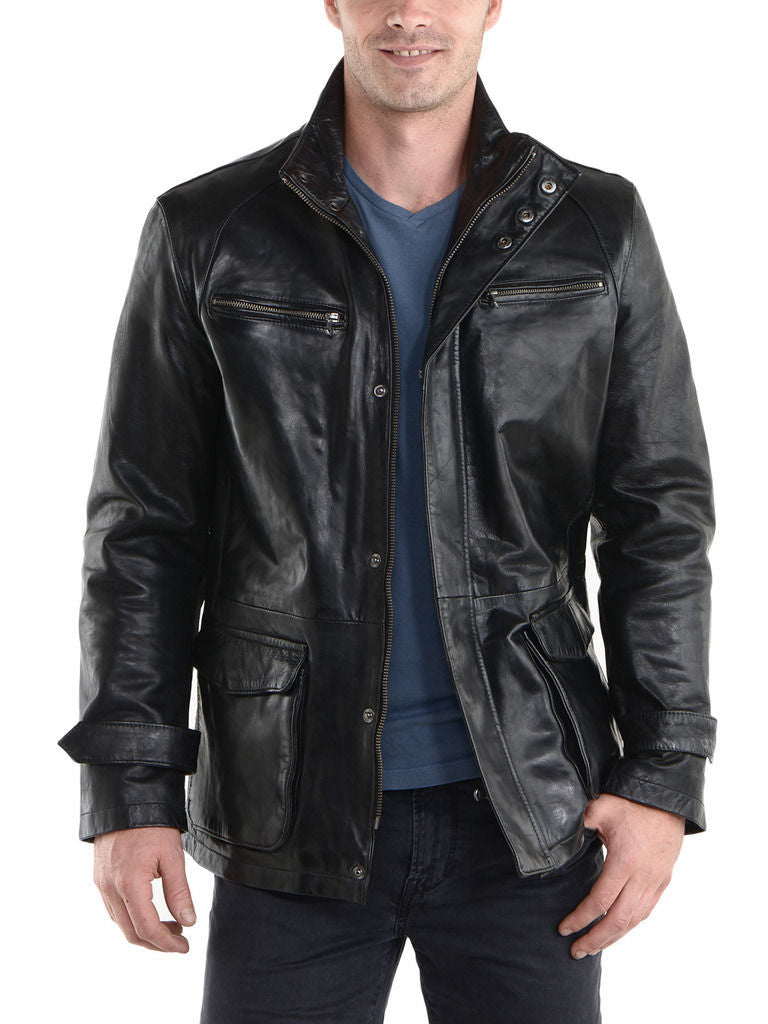 MEN LEATHER JACKET TLF 176