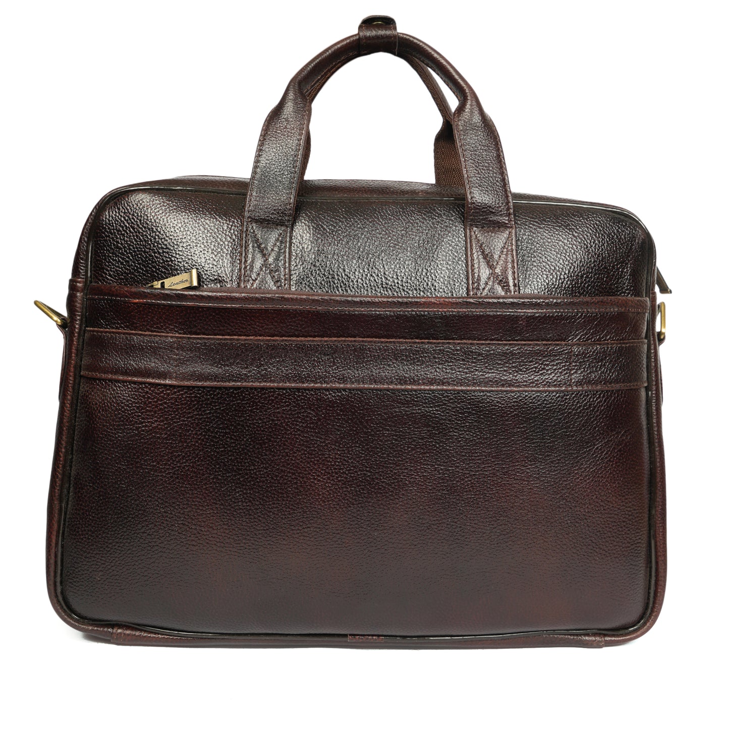 Handmade Multi-Pocket Zipped Leather Laptop Bag