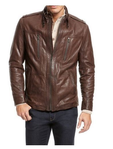 MEN LEATHER JACKET TLF 198