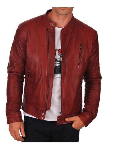 MEN LEATHER JACKET TLF 199