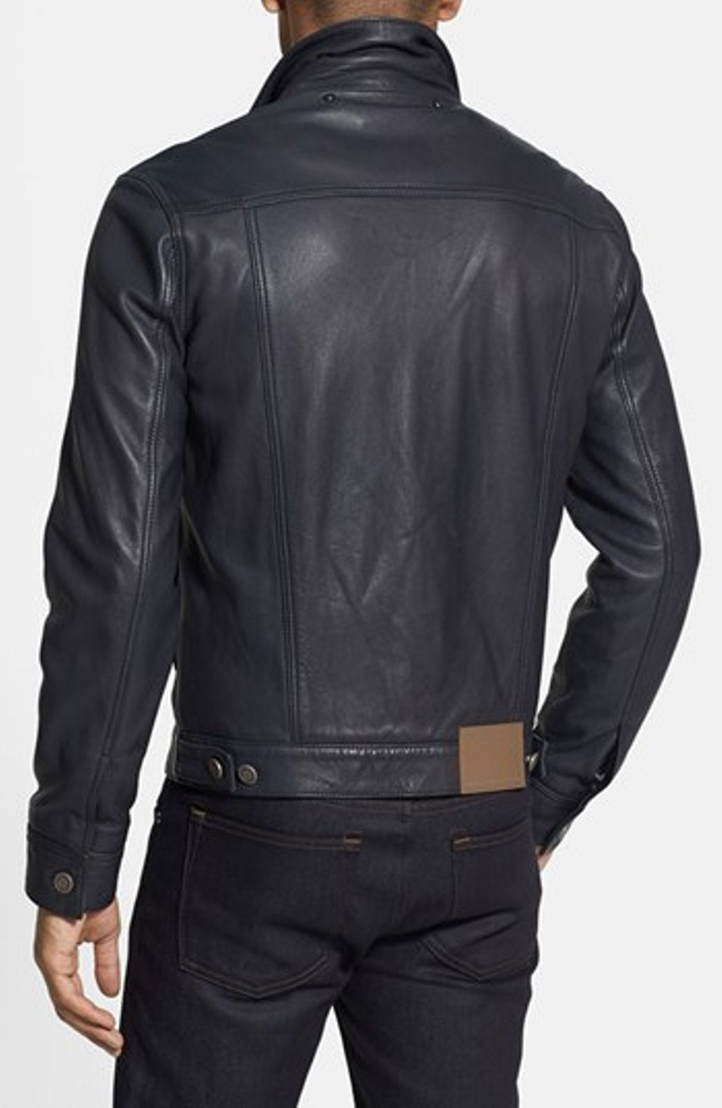 MEN LEATHER JACKET TRUCKER SIMPLE 27