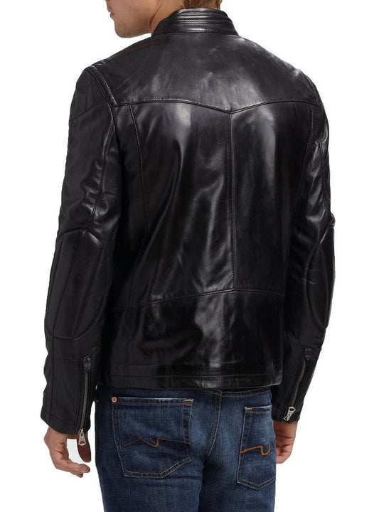 MEN BIKER LEATHER JACKET