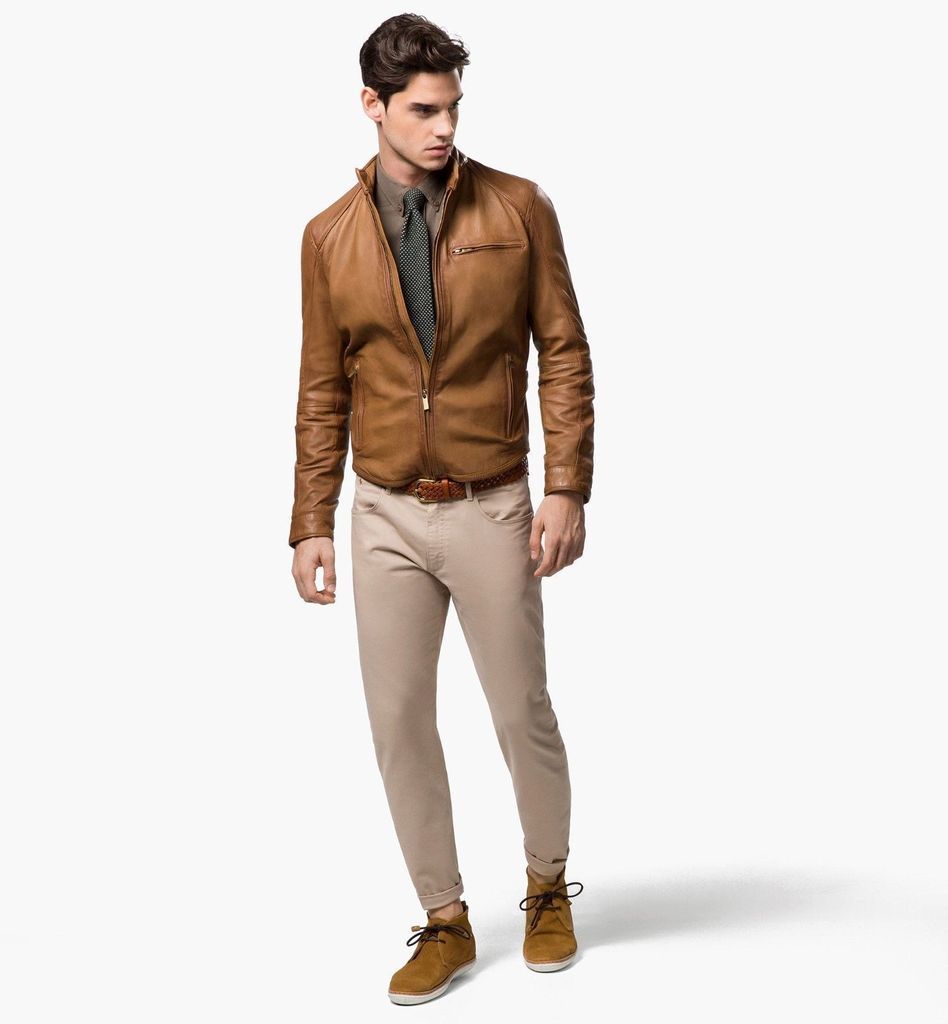 MEN LEATHER JACKET TLF 208
