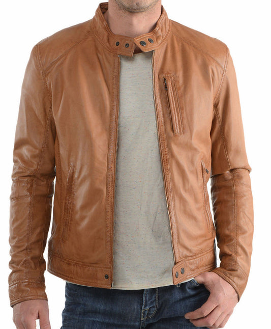 MEN LEATHER JACKET TLF 211