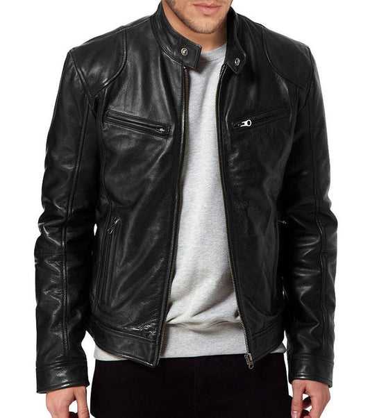 MEN LEATHER JACKET TLF 37