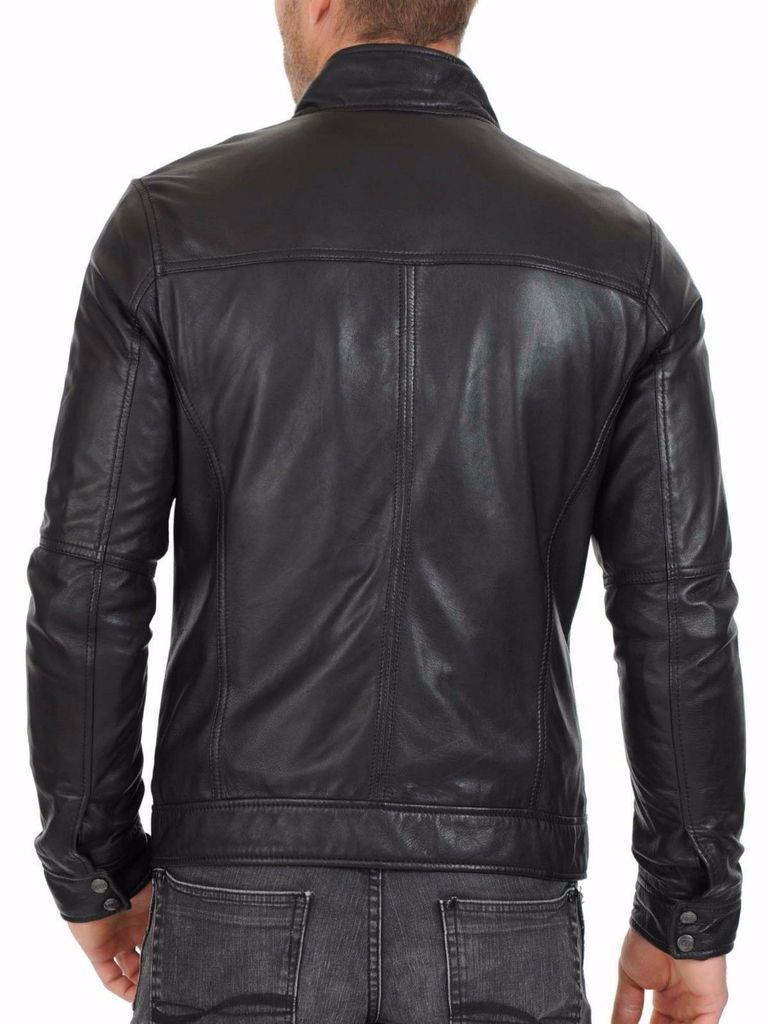 BLOUSON EN CUIR POUR HOMMES