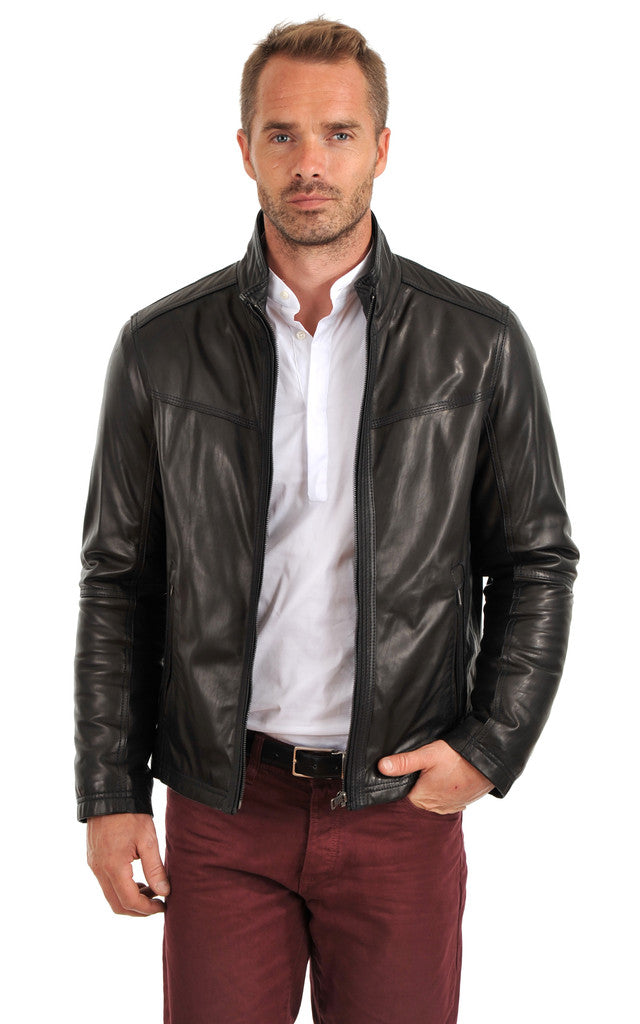 MEN LEATHER JACKET TLF 47