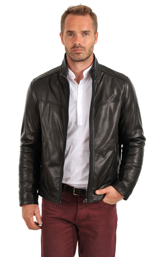 MEN LEATHER JACKET TLF 47