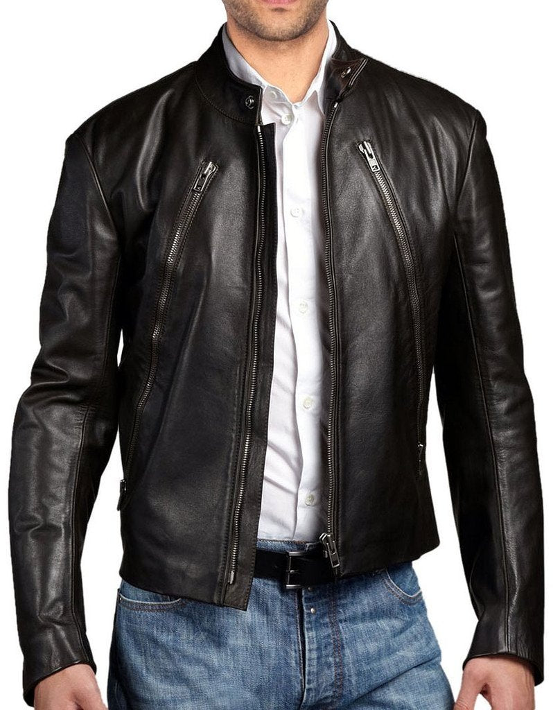 MEN LEATHER JACKET TLF 49
