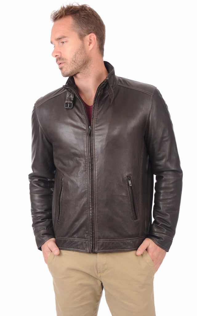MEN LEATHER JACKET TLF 51