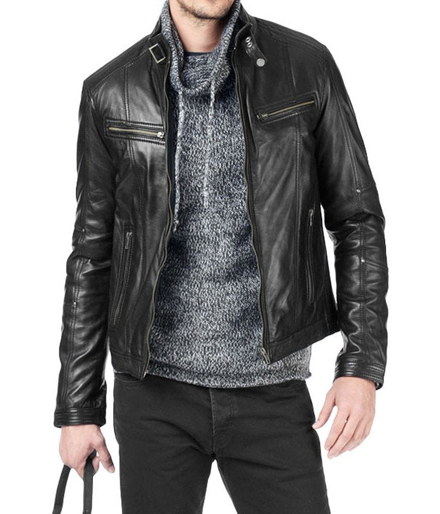 MEN LEATHER JACKET TLF 54