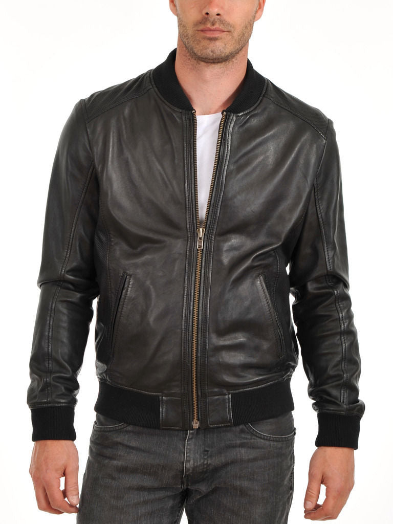 MEN LEATHER JACKET TLF 55