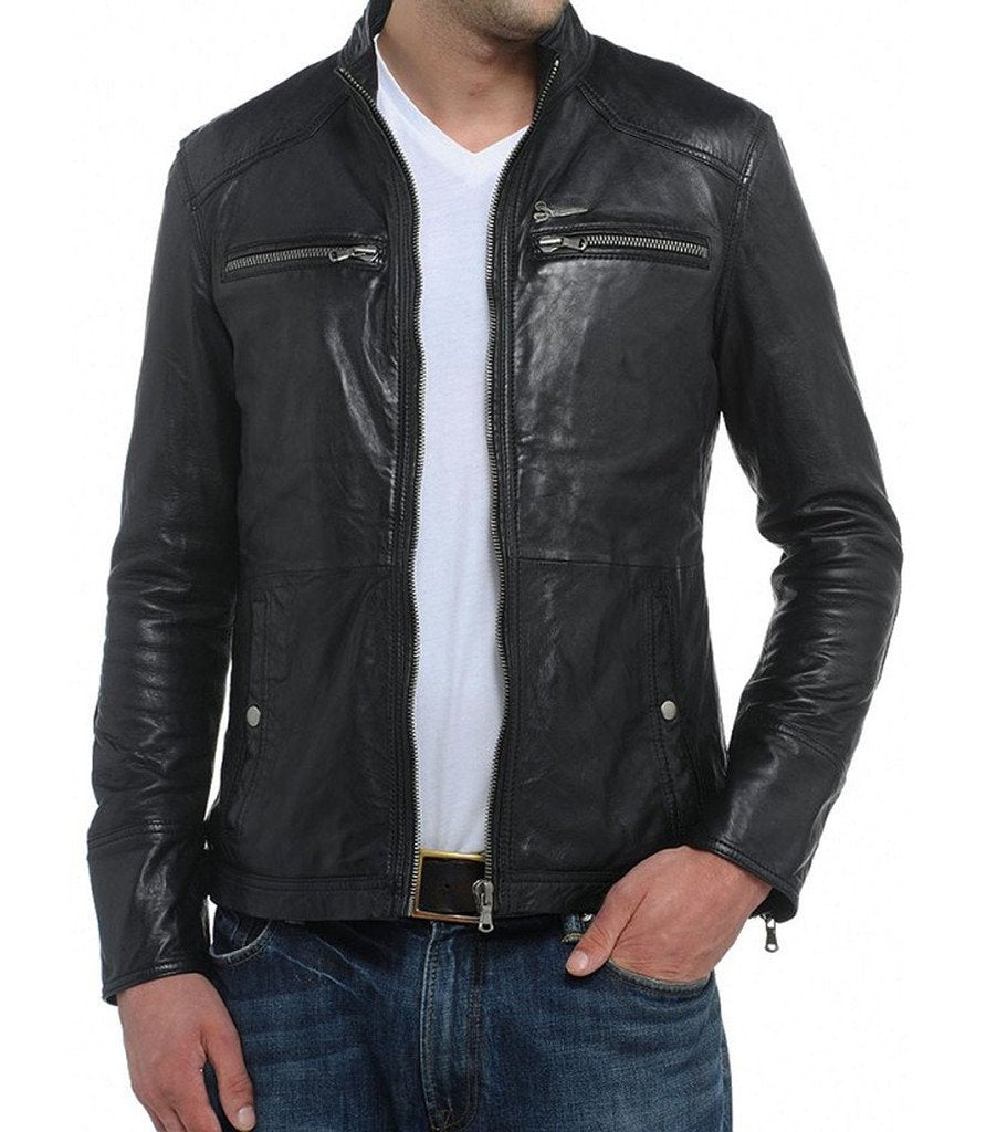 MEN LEATHER JACKET TLF 56