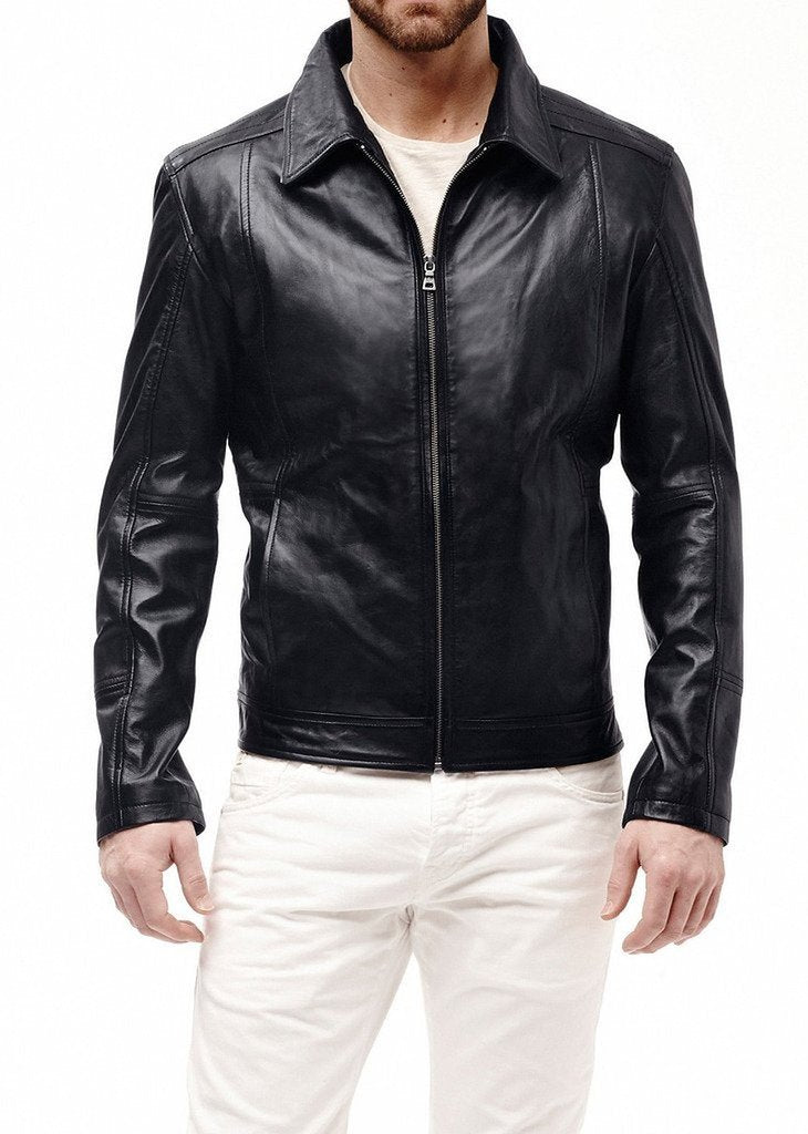 MEN LEATHER JACKET TLF 57
