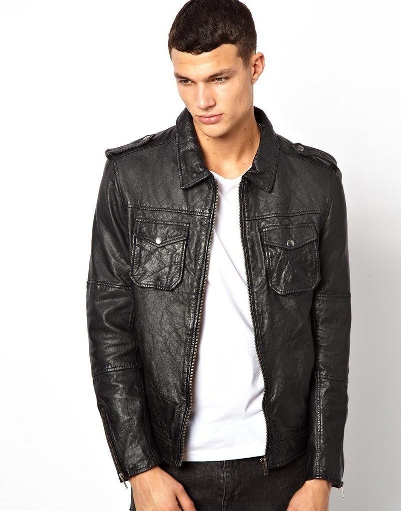 MEN LEATHER JACKET TLF 60