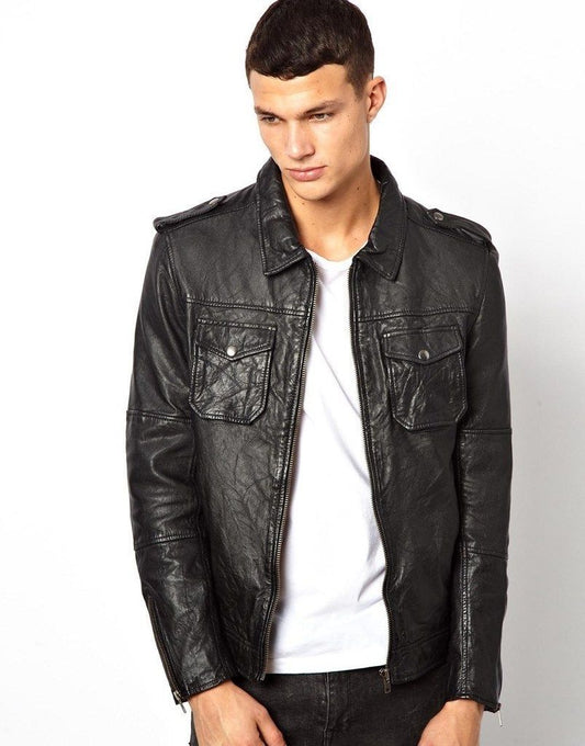 MEN LEATHER JACKET TLF 60