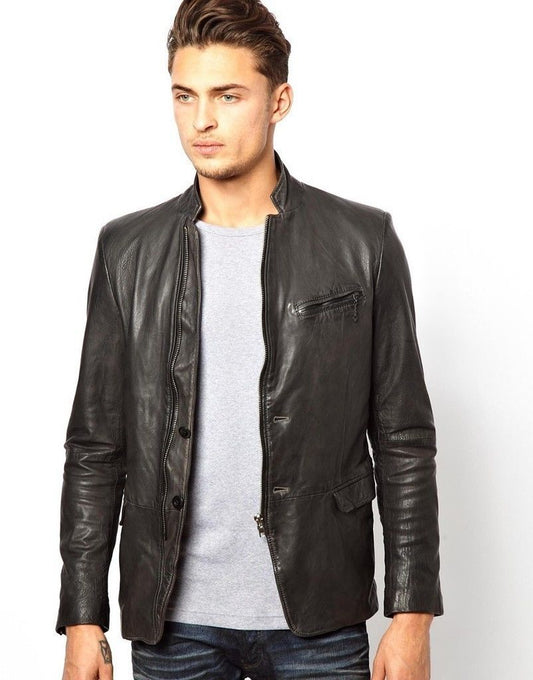 MEN LEATHER JACKET TLF 62