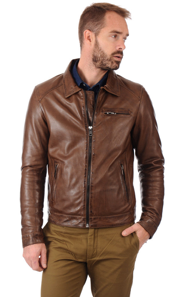 MEN LEATHER JACKET TLF 64