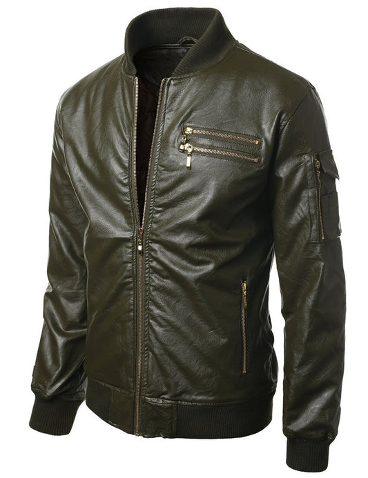 MEN LEATHER JACKET TLF 67