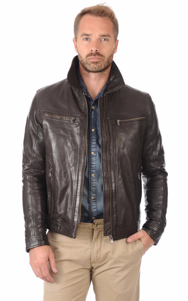 MEN LEATHER JACKET TLF 72