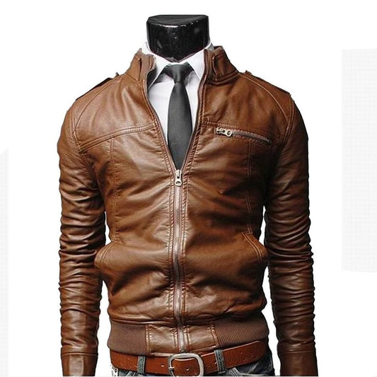 MEN LEATHER JACKET TLF 76