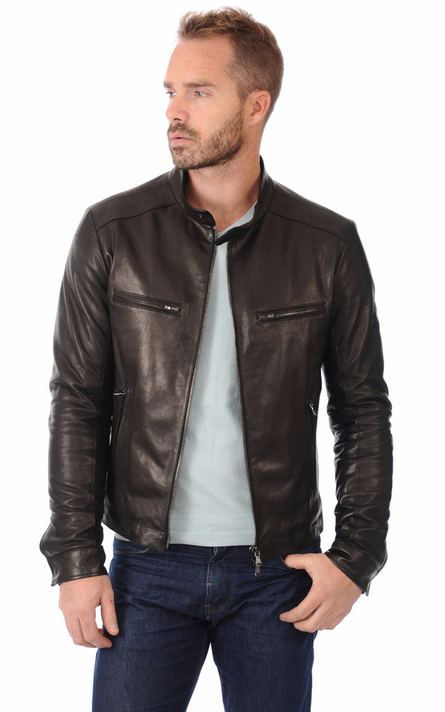 MEN LEATHER JACKET TLF 82