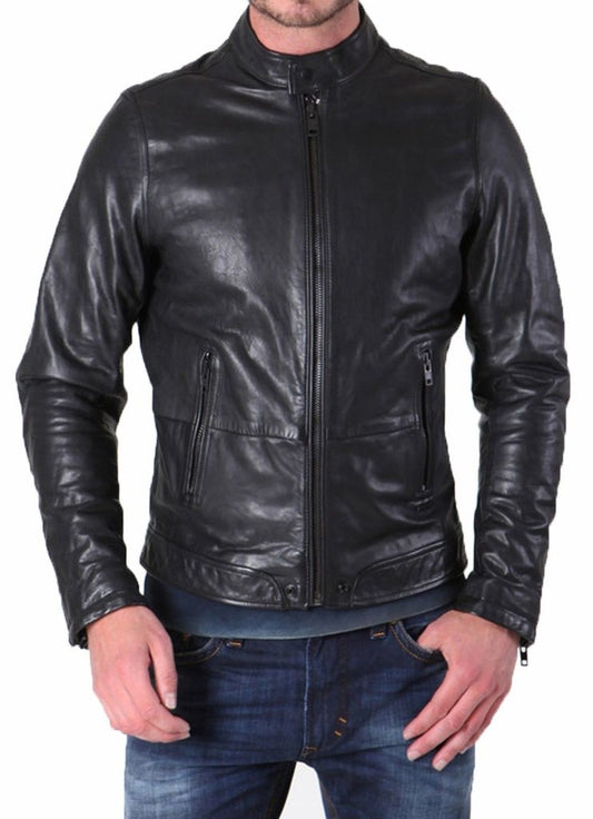 MEN LEATHER JACKET HIGH TOP THE LEATHER FIRM