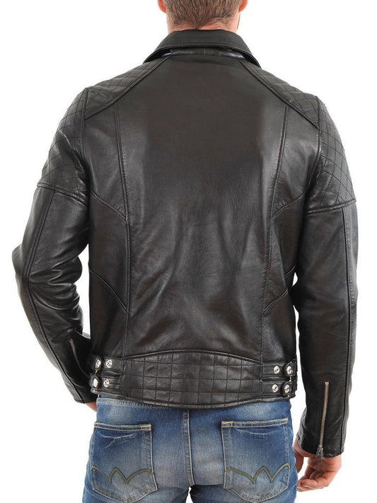 CLASSIC BIKER JACKET IN LEATHER THE LEATHER FIRM