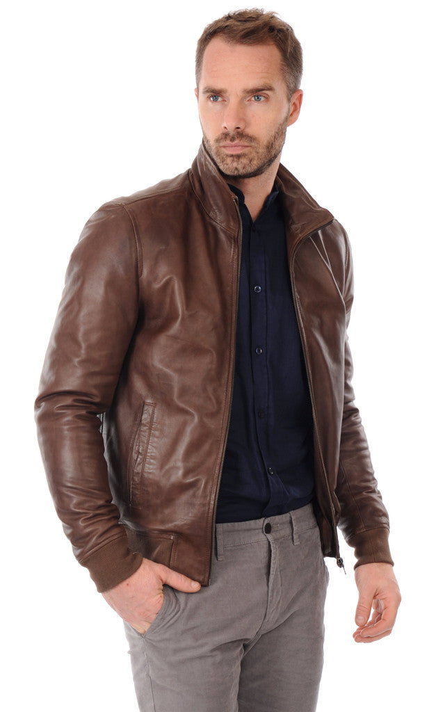 MEN LEATHER JACKET TLF 89