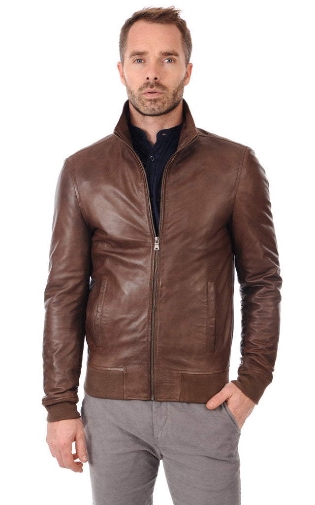 MEN LEATHER JACKET TLF 89