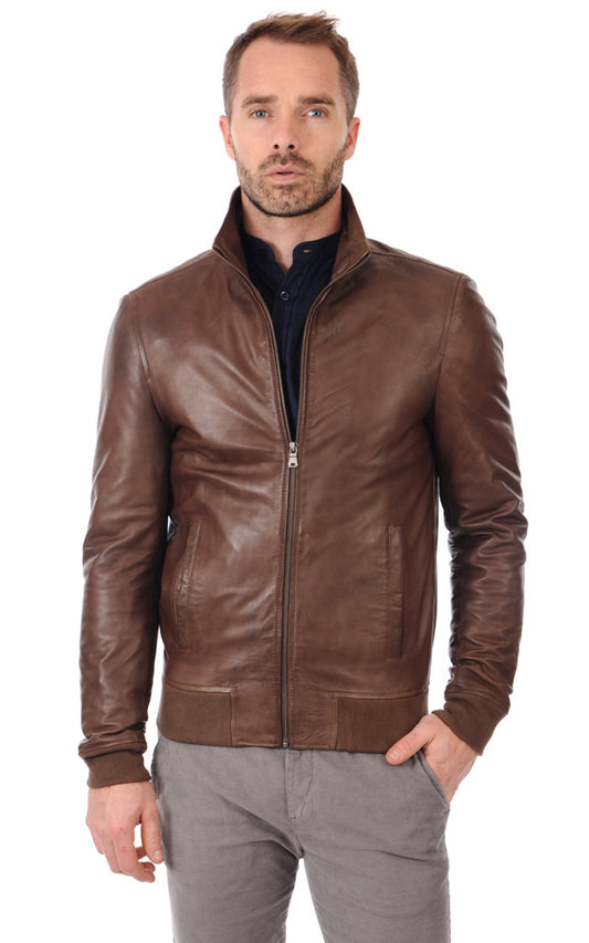MEN LEATHER JACKET TLF 89