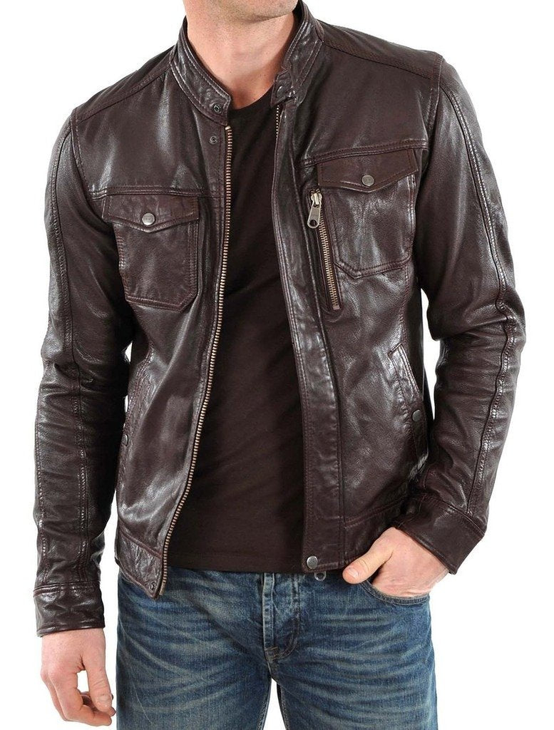 MEN LEATHER JACKET TLF 95