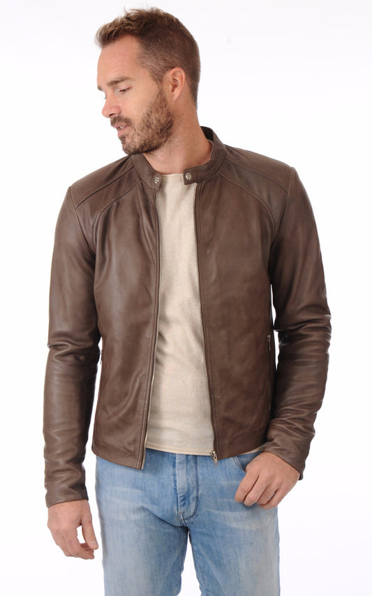 MEN LEATHER JACKET TLF 97