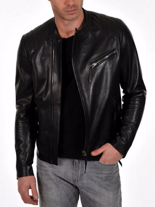 MEN LEATHER JACKET TLF 100
