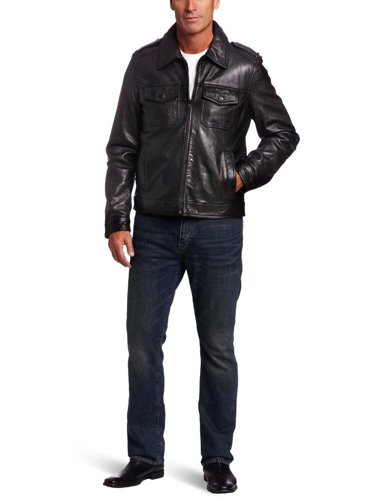 MEN LEATHER JACKET TLF 101