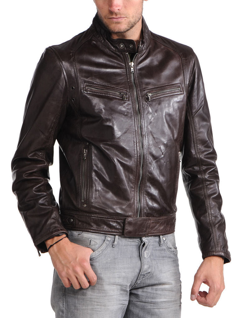 MEN LEATHER JACKET TLF 111 a