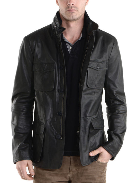 MEN LEATHER JACKET TLF 115