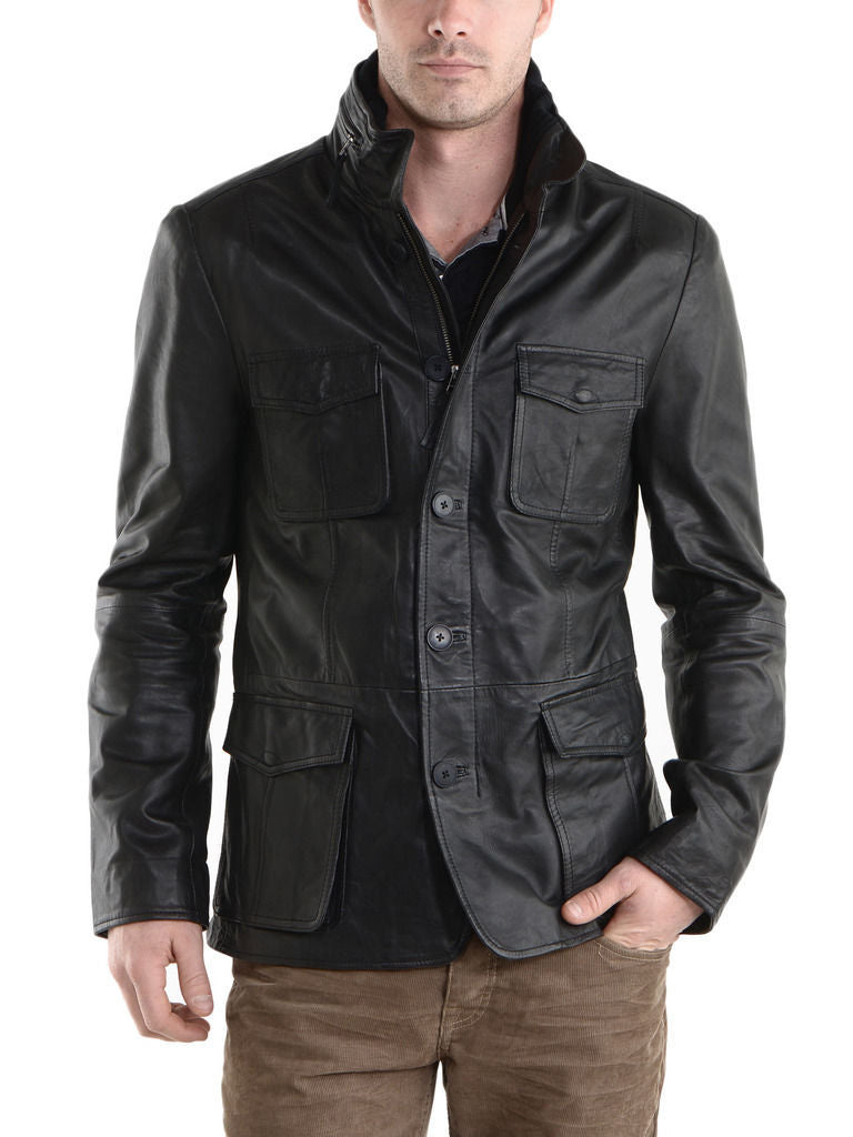 MEN LEATHER JACKET TLF 115