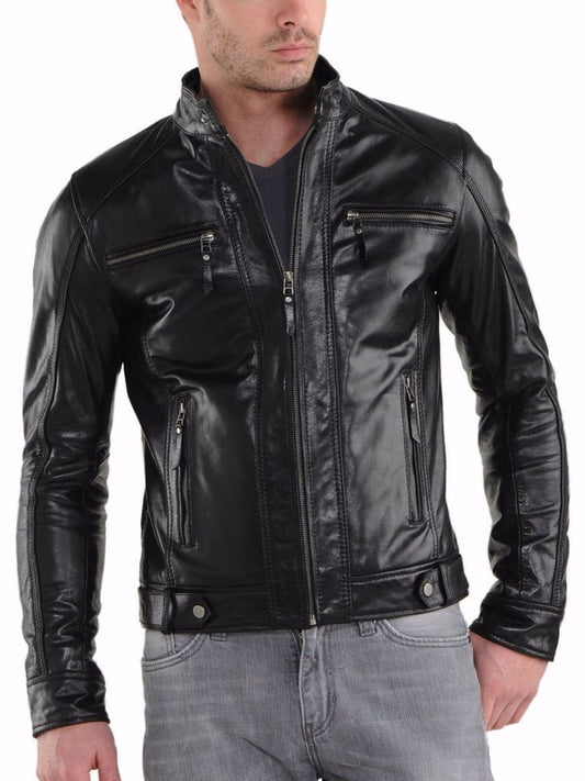 MEN LEATHER JACKET TLF 116