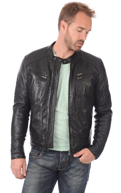 MEN LEATHER JACKET TLF 121
