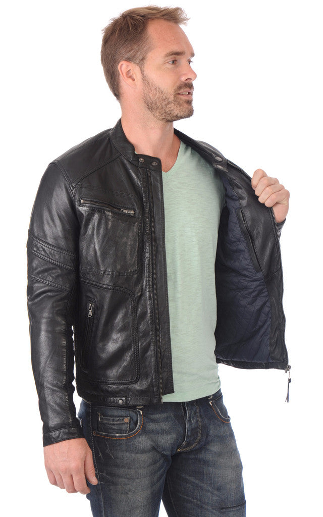 MEN LEATHER JACKET TLF 122