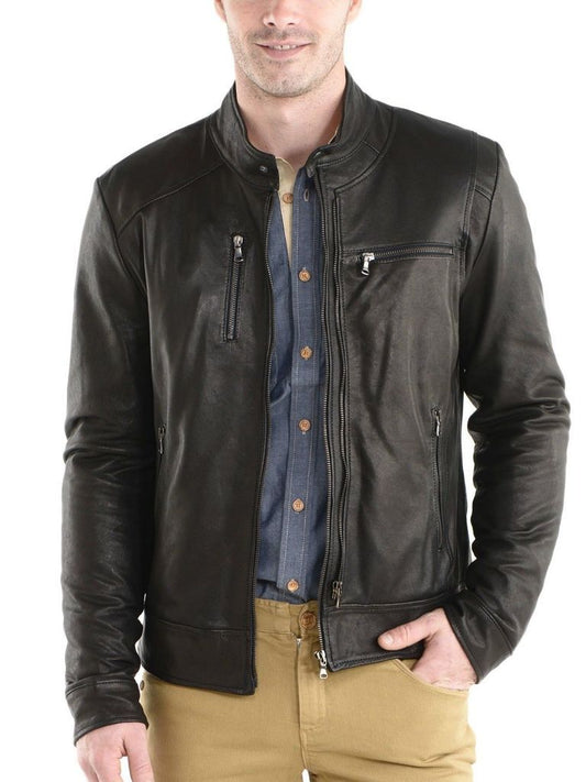 MEN LEATHER JACKET TLF 128
