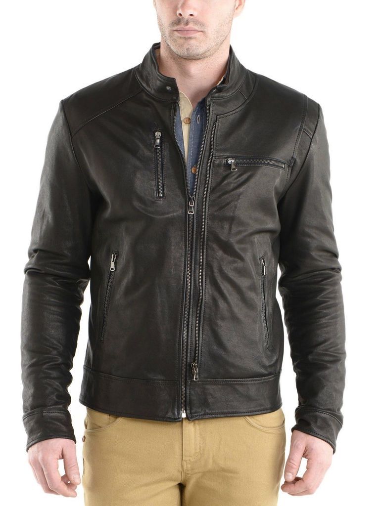 MEN LEATHER JACKET TLF 128