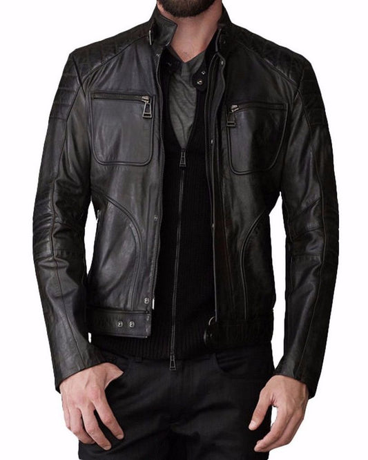 MEN LEATHER JACKET TLF 131