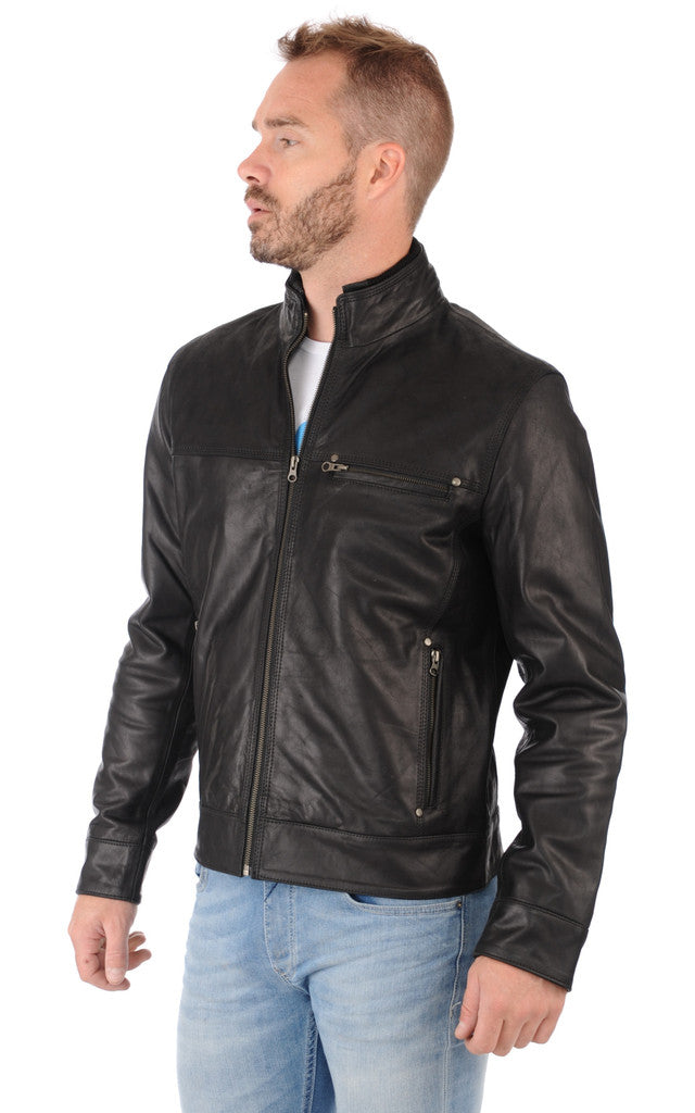 MEN LEATHER JACKET TLF 136