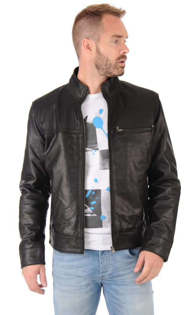 MEN LEATHER JACKET TLF 136