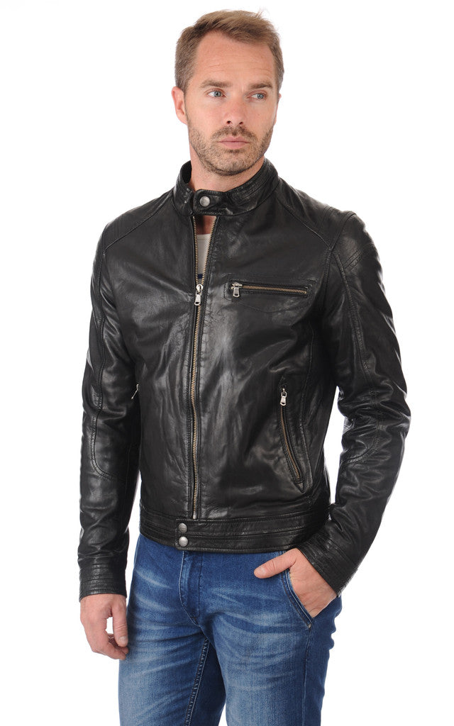 MEN LEATHER JACKET TLF 141